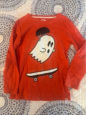 Appaman Orange Long-Sleeve Ghost Skate Tee
